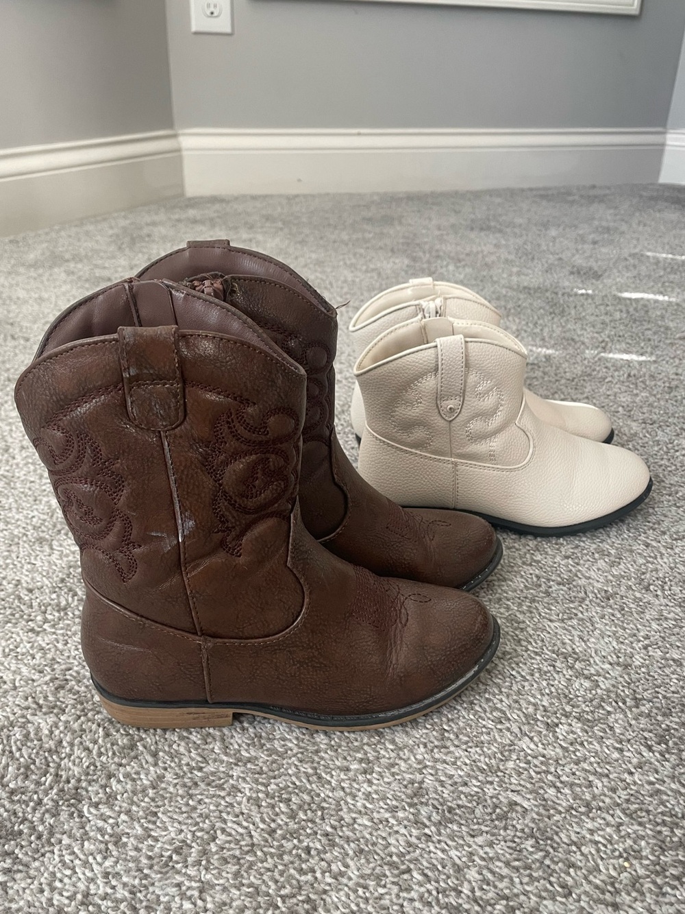 Girl Cat & Jack western boots bundle sz 12